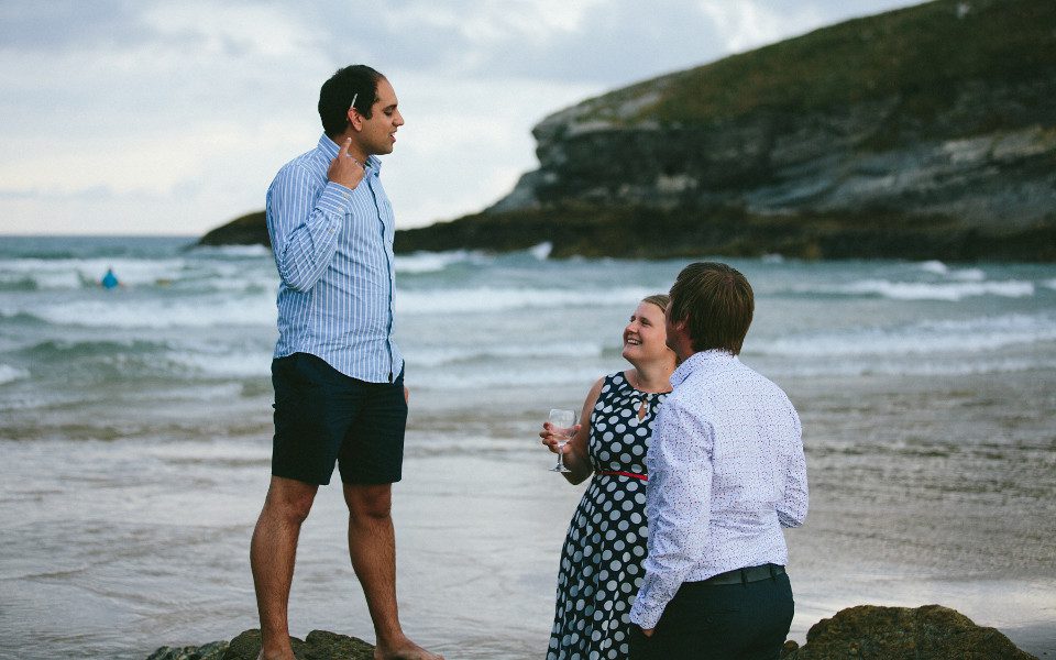 Creative documentary wedding photography Cornwall