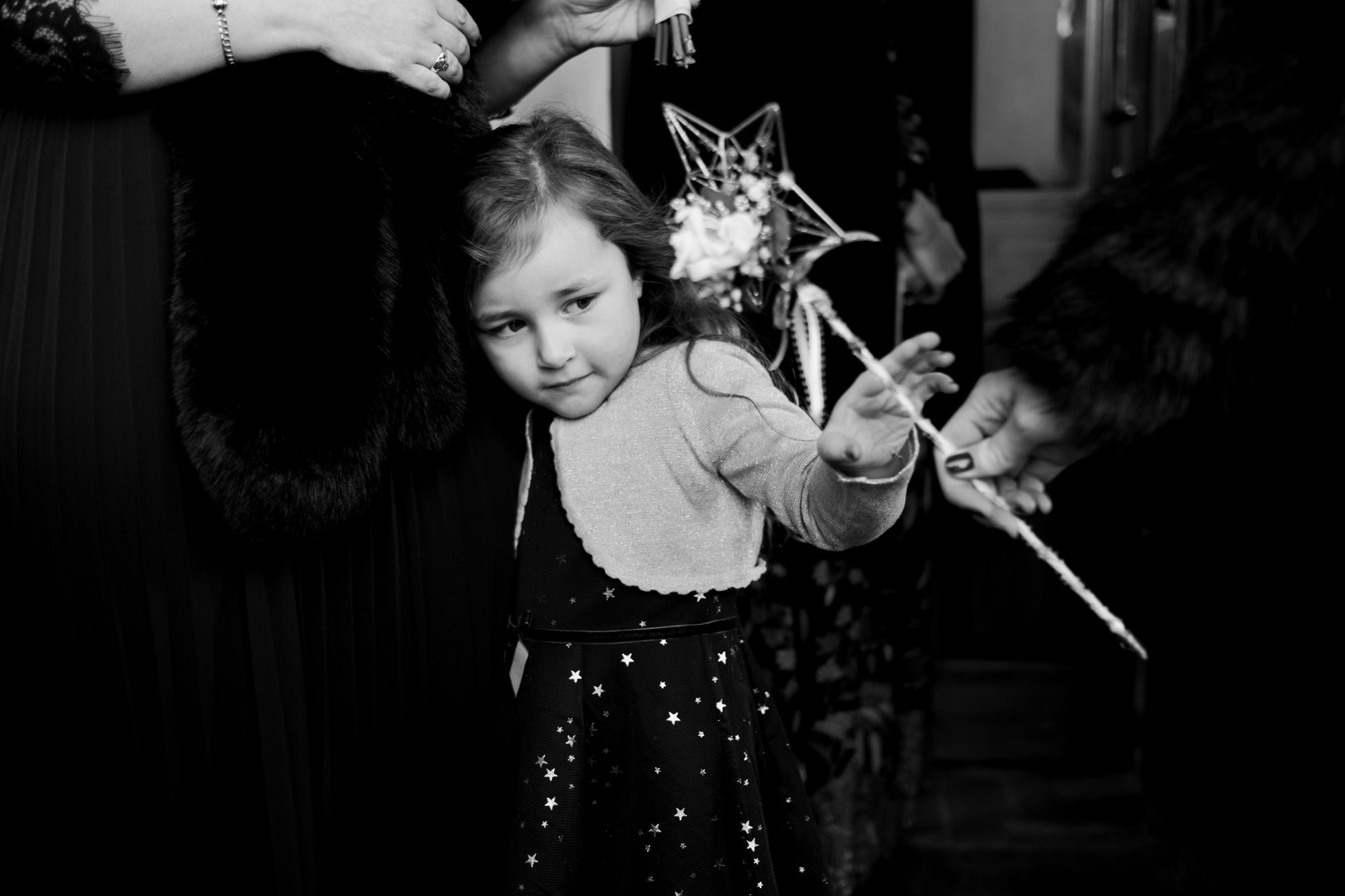 flower girl with wand