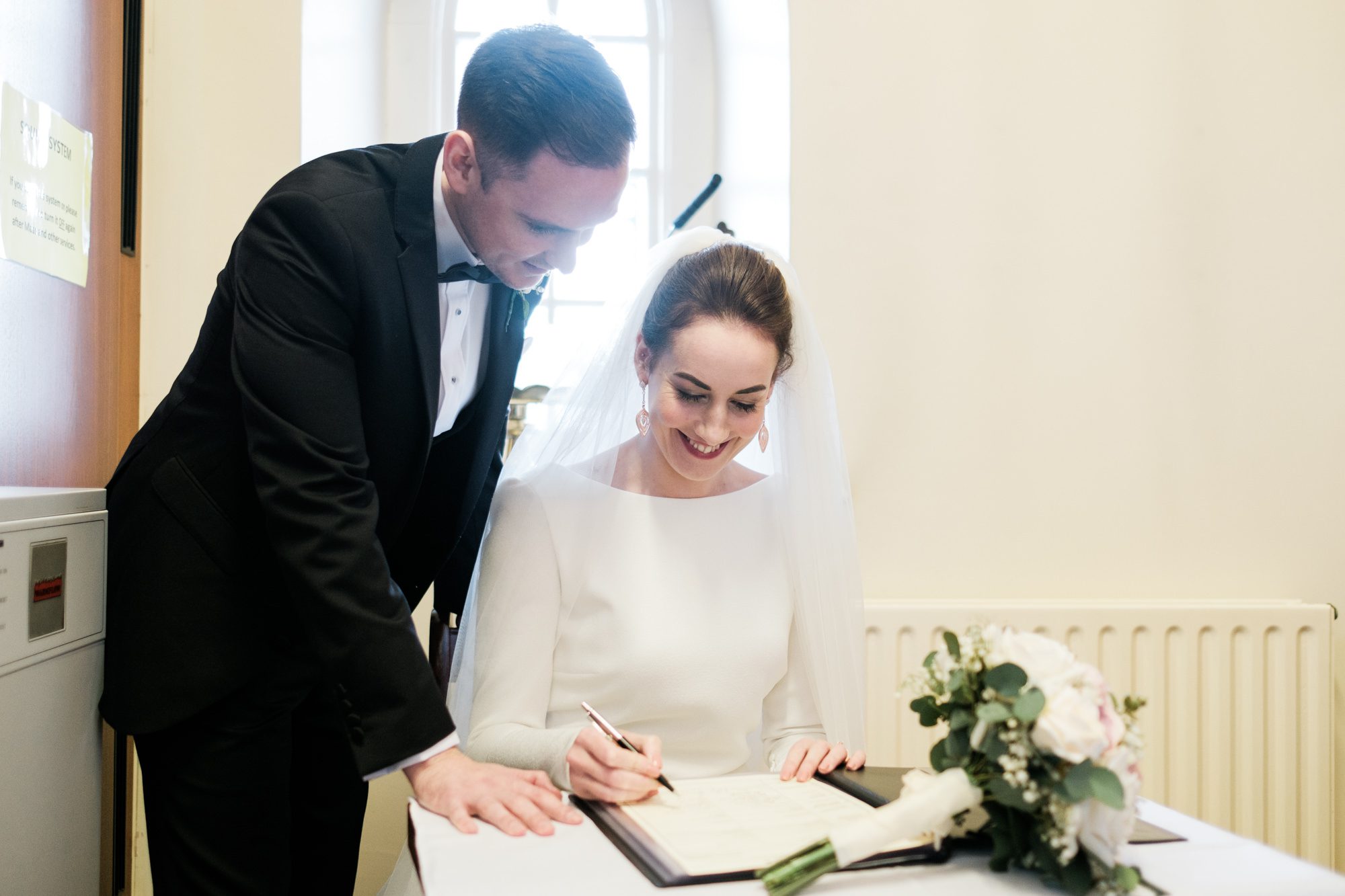 signing the wedding register