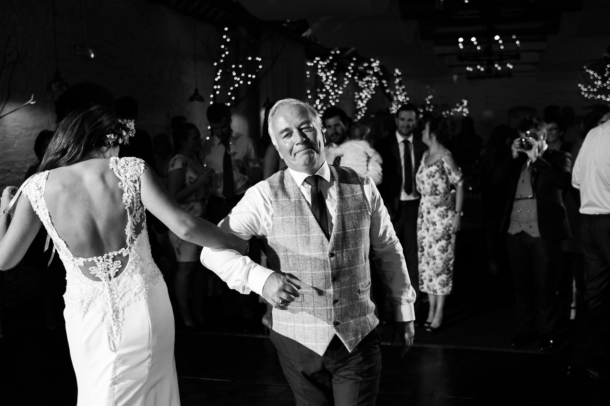bride dancing with her father at Larchfield estate