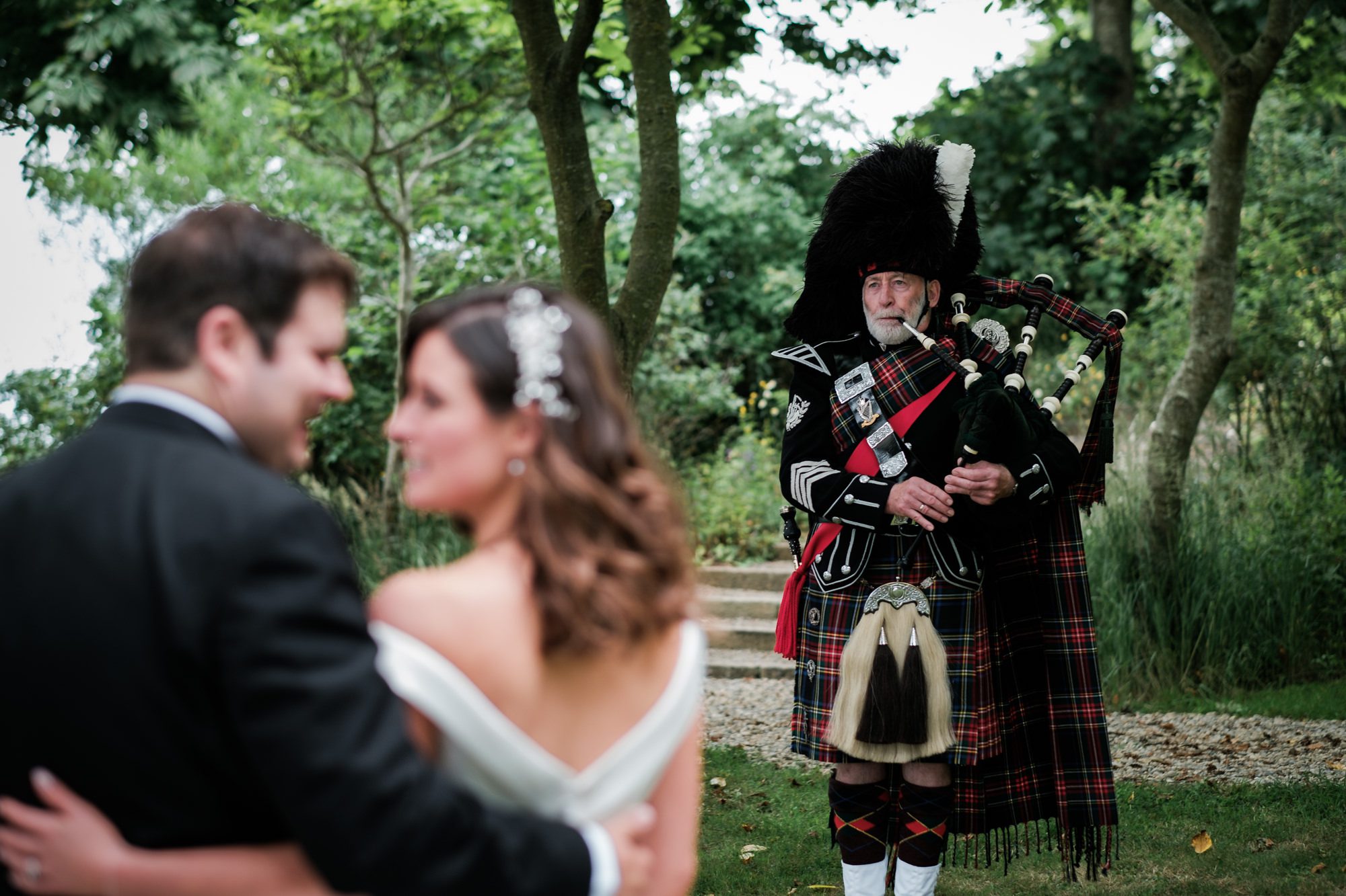 piper plays for bride and groom